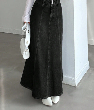 Denim Maxi Skirt