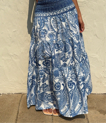 Paisley print maxi skirt