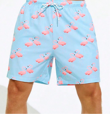 Men’s flamingo print swim shorts