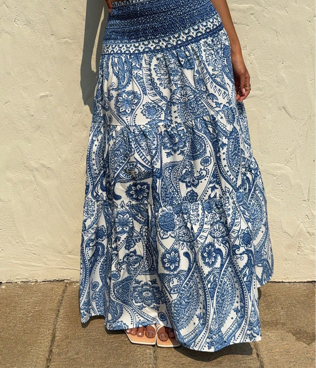 Paisley print maxi skirt