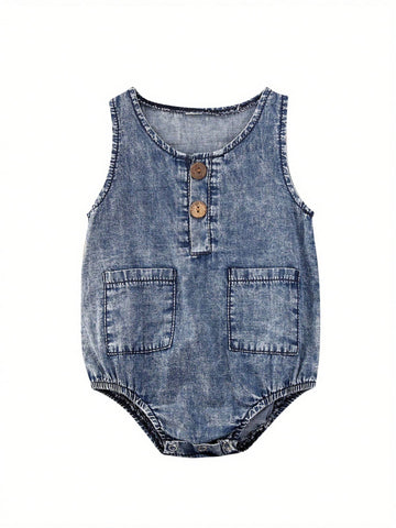 Denim romper