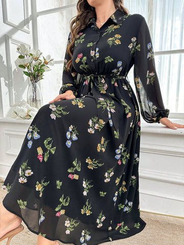 Plus floral dress