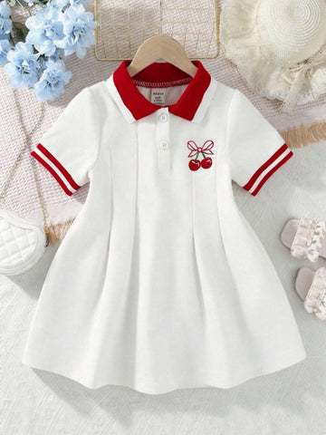 Kids cherry polo dress