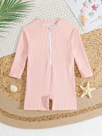 Baby one piece swimsuit striped
