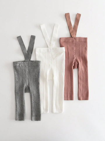 3 pc baby leggings suspenders