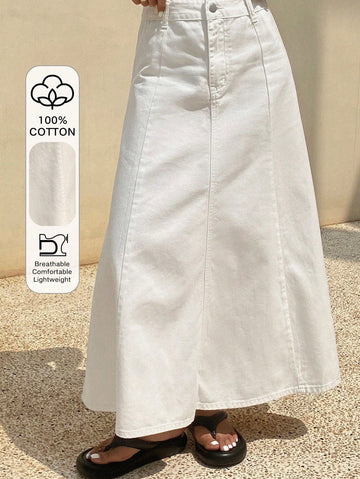 White Aline Jean skirt