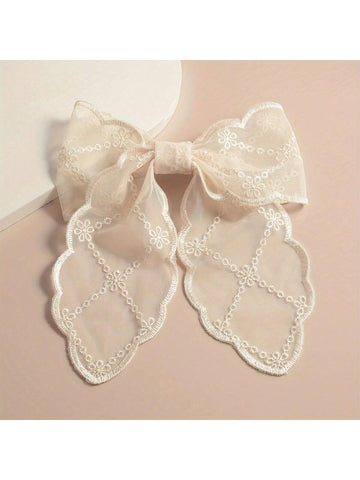 Lace bow hair clip