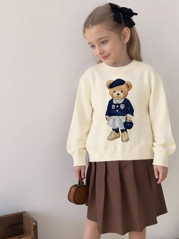 Toddler Girl Bear Sweater