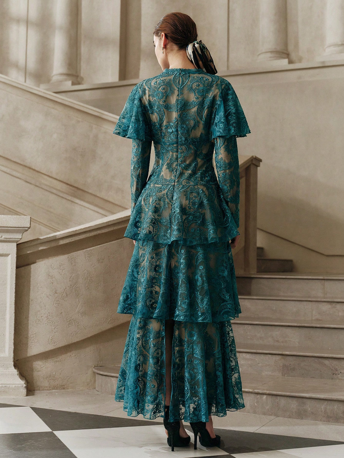 Green Lace Maxi Dress