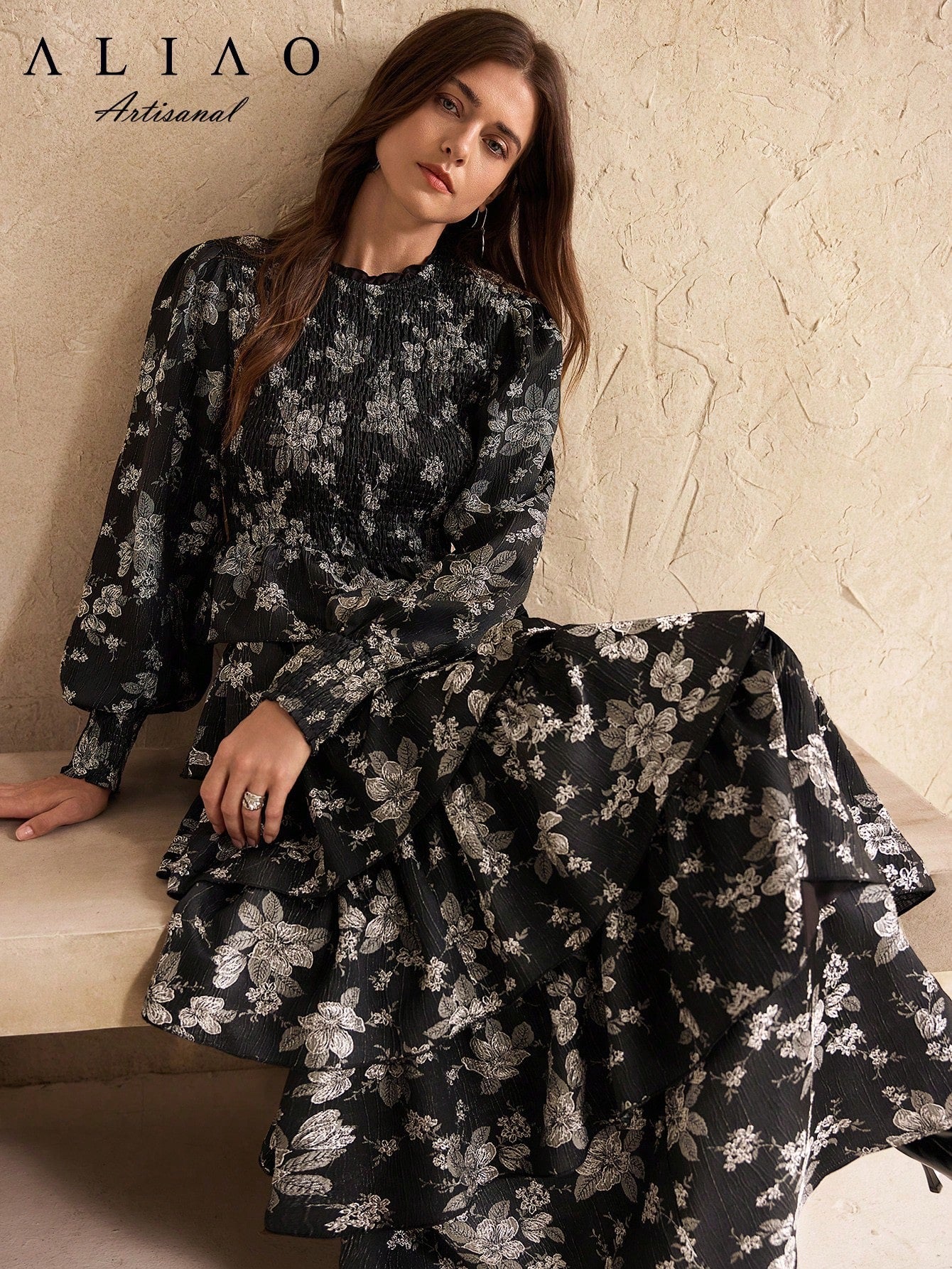 Floral Ruffle Maxi Dress