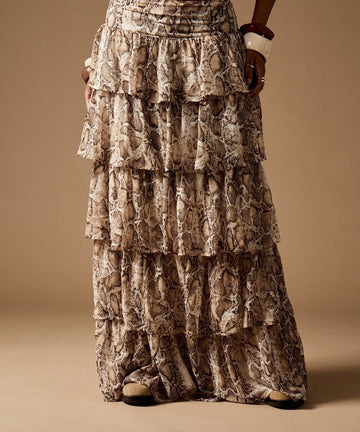 Tiered Maxi Skirt