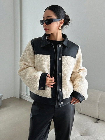 Patchwork Sherpa Jacket