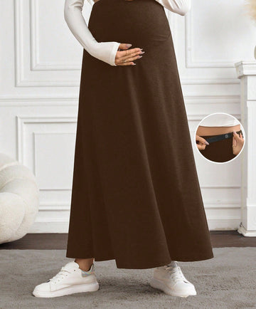 Brown Maternity Skirt