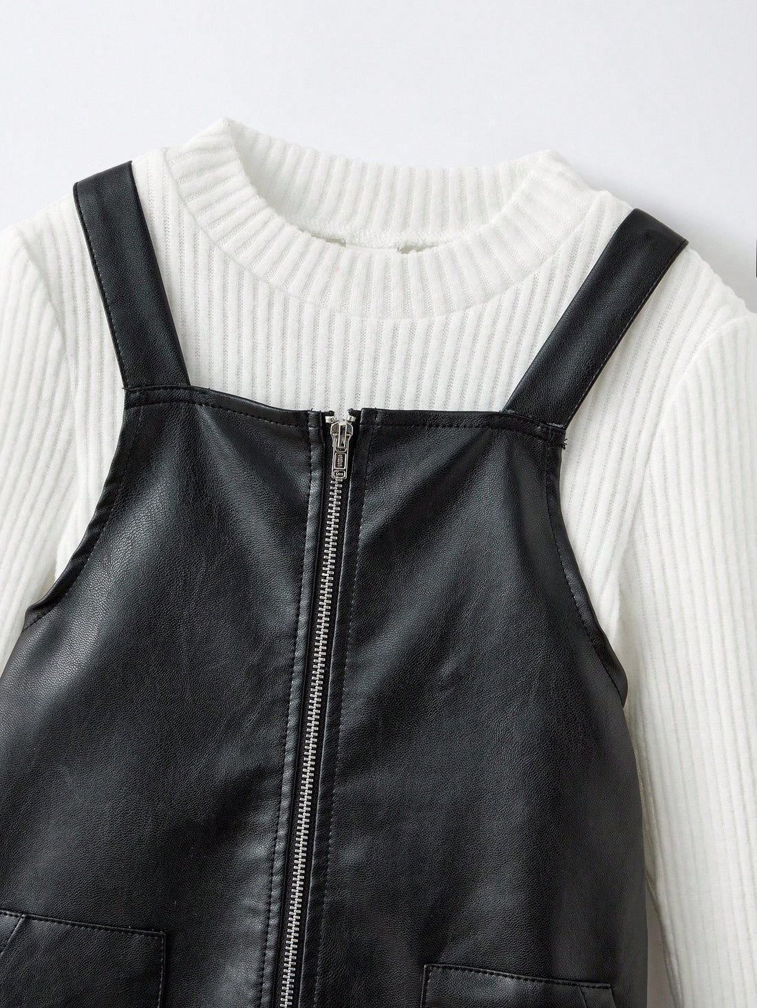 Leather Dress and Shirt Set