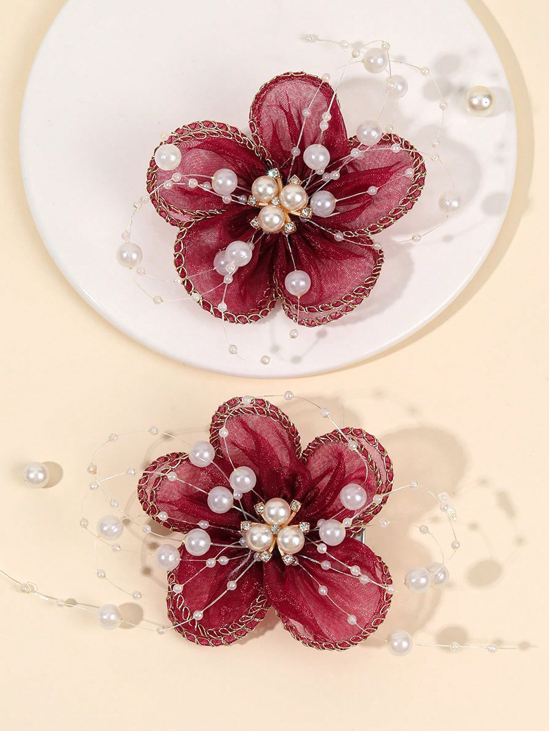 Wedding Flower Hair Clips