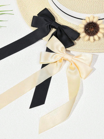 2 Pcs Satin Hair Bows