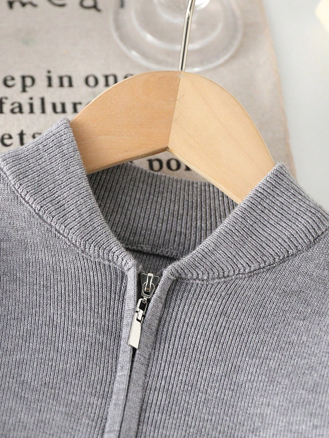 Boys Knitted Zip Cardigan