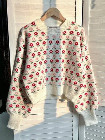 Flower Print Sweater BESTSELLER