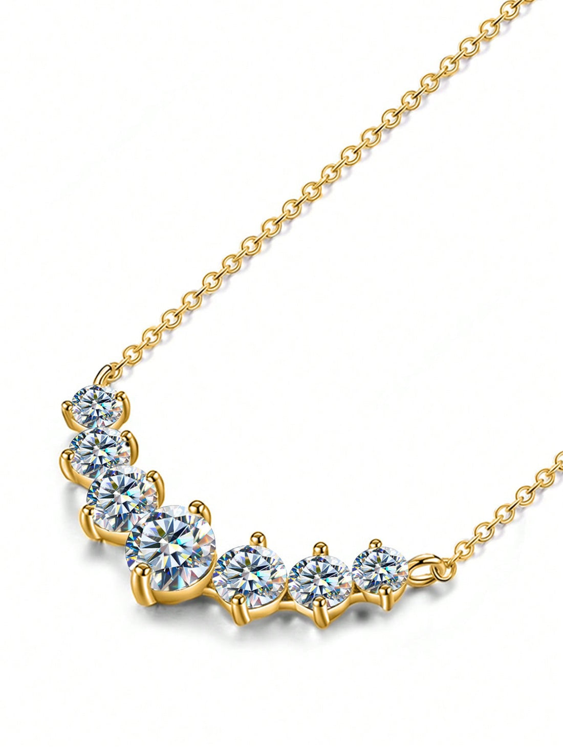 Silver Moissanite Necklace BESTSELLING