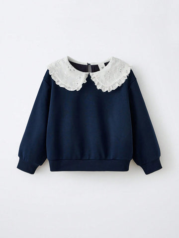 Navy Collar Sweater BESTSELLING