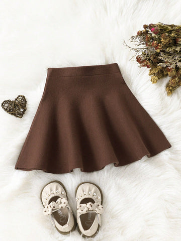 Brown Knit Skirt
