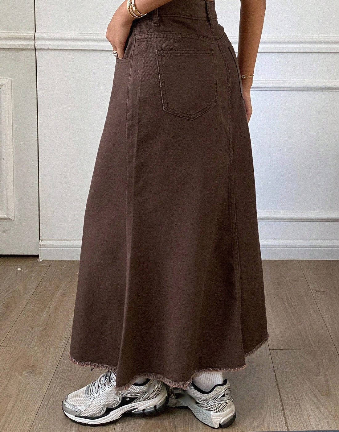 Brown Denim Skirt