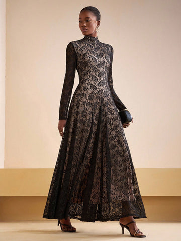 Black lace lined Dress