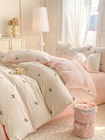 3 Pcs Bow Duvet Set