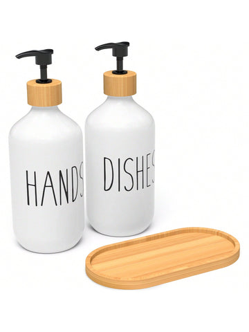 Soap Dispensers and Tray