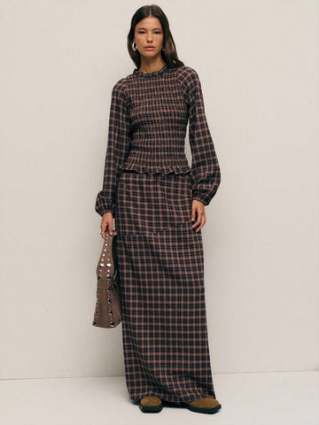 Gingham Top and Skirt Set