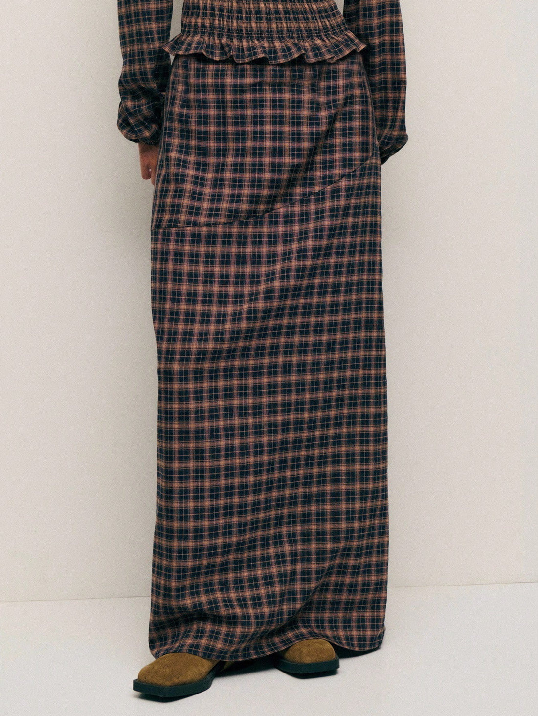 Gingham Top and Skirt Set