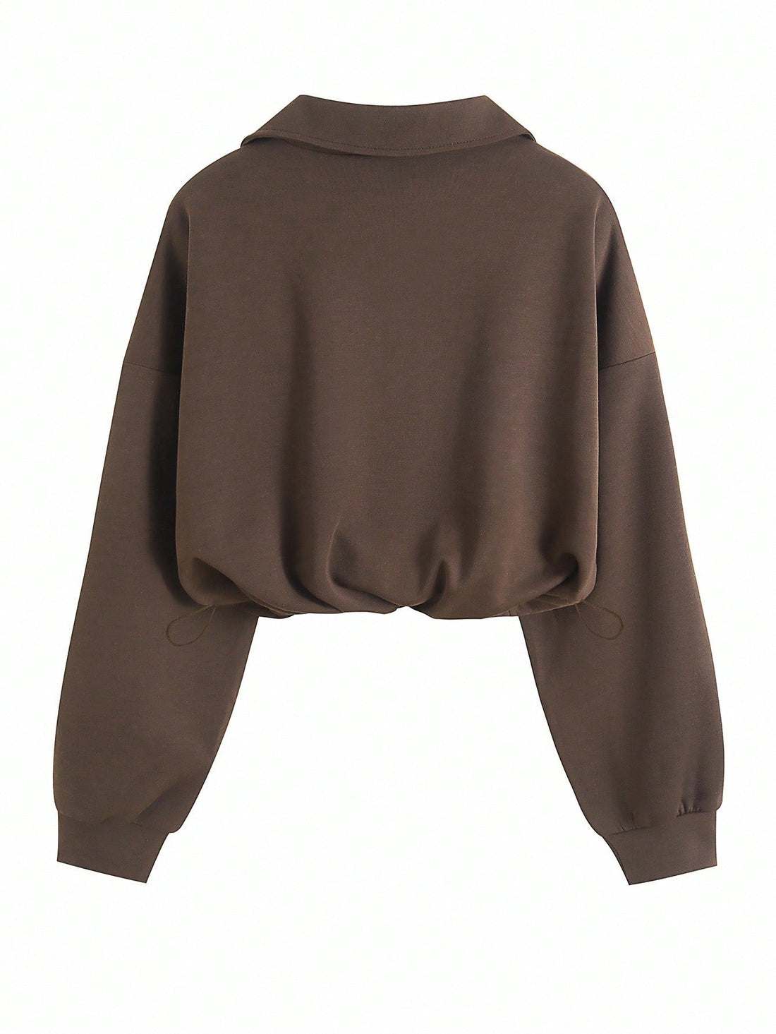 Cropped Half Zip Sweatshirt