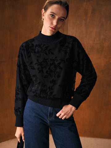 MOTF Velvet Detail Crew Neck