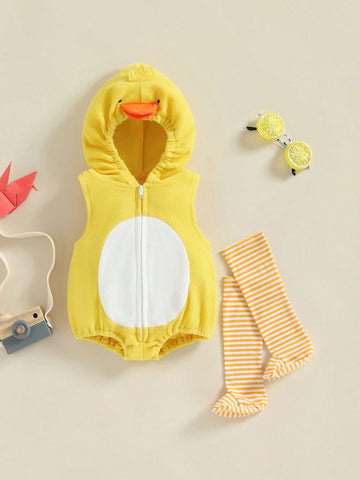 Baby chick Costume with Socks