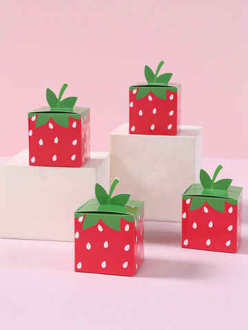 24 pcs Strawberry Theme Box