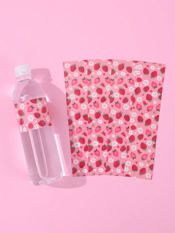 Strawberry Theme Water Bottle Cover