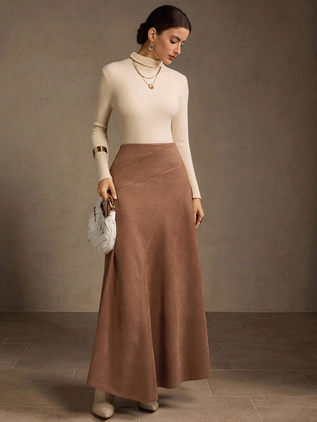 Suede Maxi Skirt MOTF - Premium quality