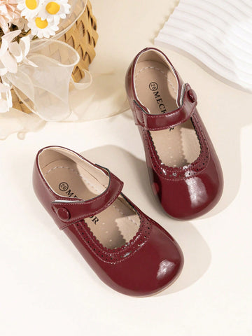 Kids patent Maroon Shoes