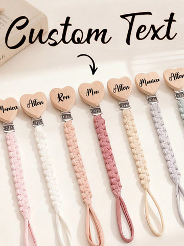 Custom Heart Paci Clip