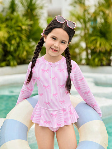 Girls bow Swimsuit