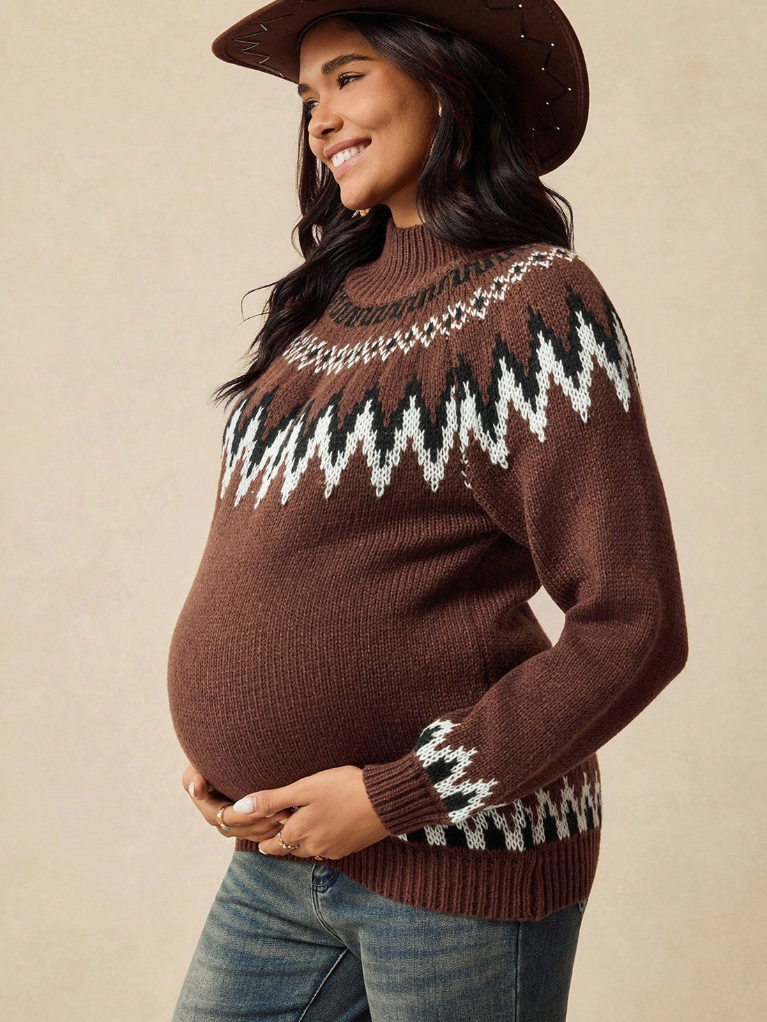 Boho Maternity Sweater