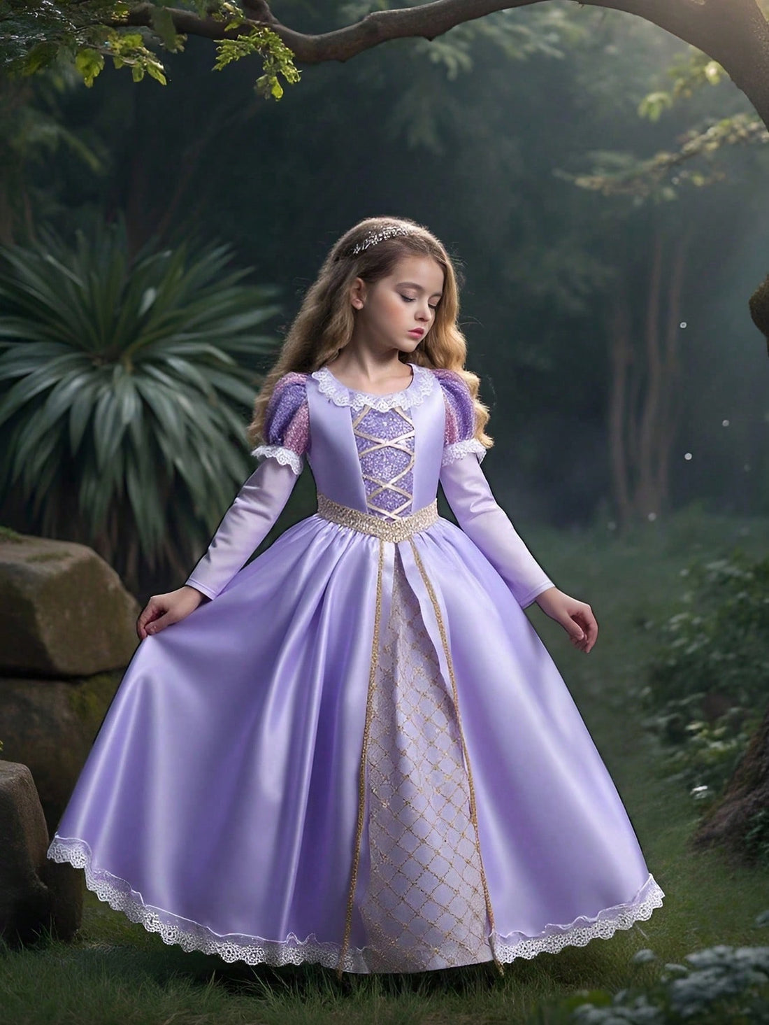 Long sleeve Purple Princess Costume