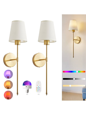 2 pk Rechargeable Wall Lamps