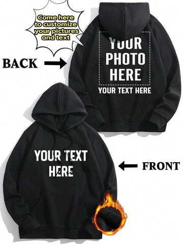 Custom Photo and Text Hoodie