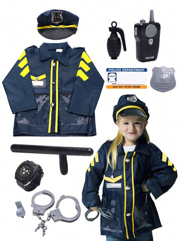 Kids police costume set