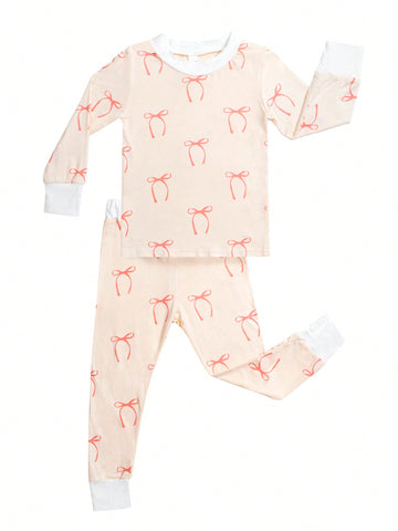 Bow Print Bamboo Pjs