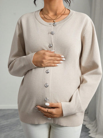 Maternity knit cardigan