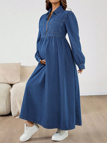 Maternity Denim Dress