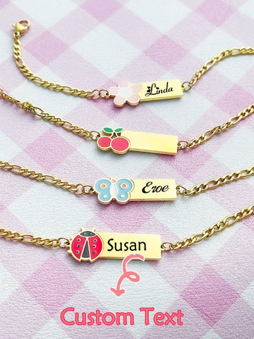 Custom Name stainless steel kids bracelet