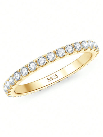 925 silver Moissanite eternity band
